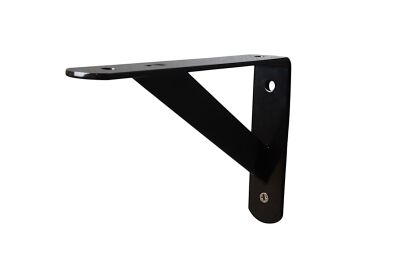 Wspornik półki czarny 150 x 110 x 25 mm, stalowy uchwyt z wzmocnieniem.