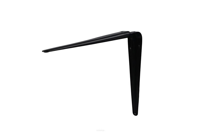 Wspornik półki czarny stalowy 300 x 350 mm.